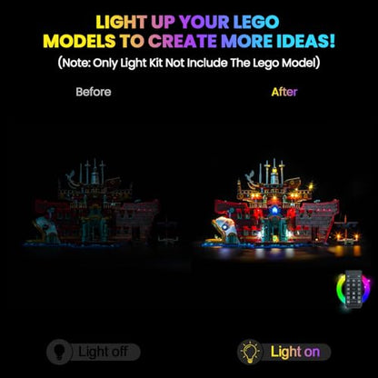 Upgraded Led Light Kit Compatible with Lego Star Wars The Baratie Floating Restaurant Building Set, RC Version Compatible with Lego 75640 (Model Not Included)