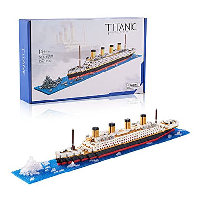 Titanic Micro Building Block Set Cruise Ship Micro Bricks Model Kit - color: Titanic
