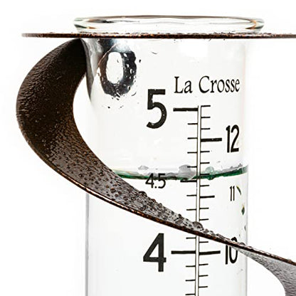 La Crosse 704-56357-INT Helix Spiral Metal Rain Gauge - color: Hammered