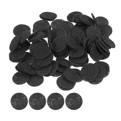 HARFINGTON 300pcs Round Felt Circles, 15mm 5/8" Pre Cut Felt Craft Pads Non-Woven Mini Felt Fabric Circles for DIY Sewing Handcraft Cut Projects Craft Finishing, Black - color: Black, size: 15mm
