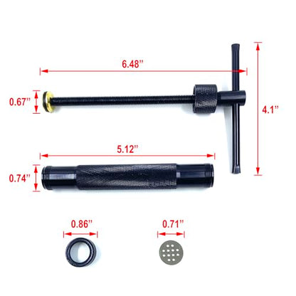 HEVERP Stainless Steel Clay Extruders Sugar Paste Extruder Cake Fondant Decorating Tool Set (Black) - color: Black