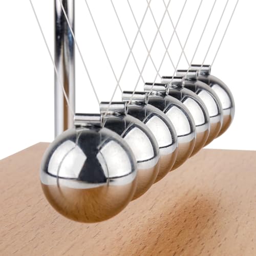 Newton's Cradle Balance Balls Fascinating Physics Gadget for Home and Office 7 Beads (7 Beads) - size: 7 Beads