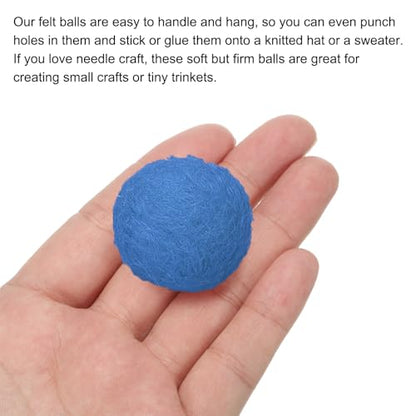 PATIKIL Wool Felt Balls Beads Wool Felting Pom 3.1cm 31mm Light Blue for Home Crafts Handcrafts Project DIY Pack of 10 - color: Light Blue