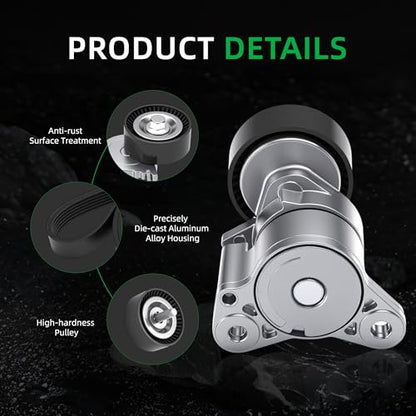 Serpentine Belt Tensioner idler Pulley Kit for Jeep Compass 2008-2017 - size: for Compass /Avenger/Journey 2008-2017