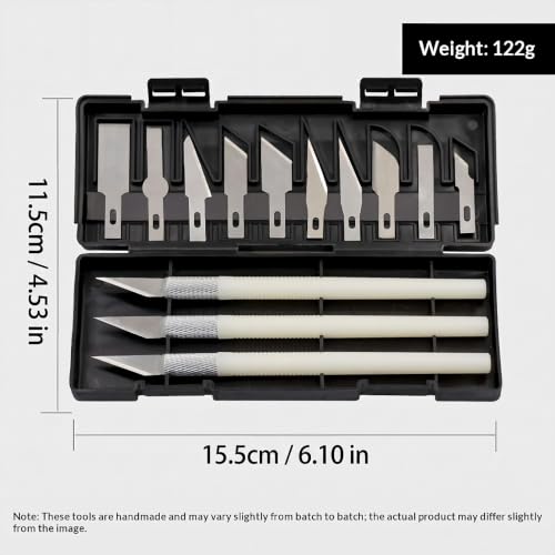 SUPVOX Craft Hobby Knife Set with Non-Slip Handles, 13 Pcs