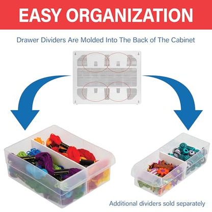 Akro-Mils 24-Drawer Plastic Storage Cabinet, 20" W x 6" D x 16" H, Black - color: Black, size: 24 Drawer, style: 1 Pack