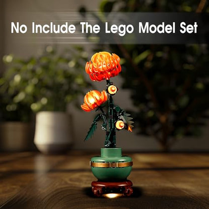 LED Light for Lego 10368 Icons Chrysanthemum Flower Décor Set, Light Kit Compatible with Lego 10368 Building Blocks Model, Not Included The Model Set