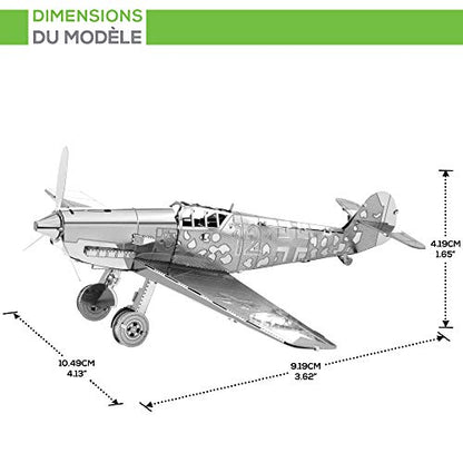 Metal Earth Messerschmitt Bf-109 Airplane 3D Metal Model Kit Fascinations