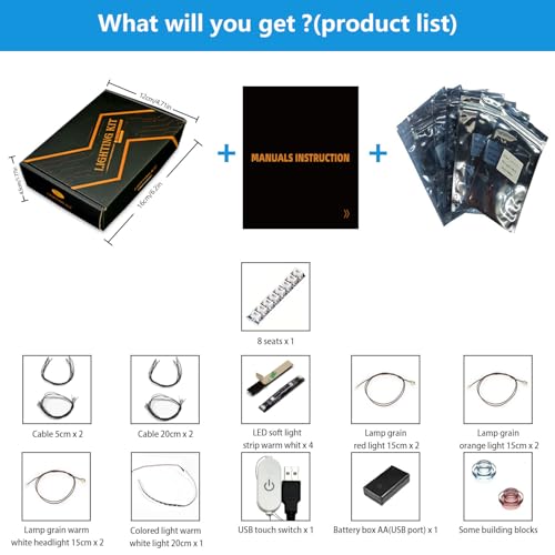 LED Light Kit Compatible with Lego 42213 Technic Ford Bronco SUV - color: Touch Switch Version