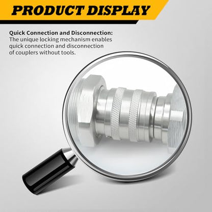 48MM Thread Hydraulic Flat Face Quick Coupler Kit 7246802 7246799