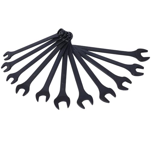 Jumbo Combination Wrench Set, SAE 1-5/16 Inches to 2 Inches, 11-Piece Open-End Wrench Set, Black Oxide Finish, Rolling Pouch - color: Sae - 11 Piece