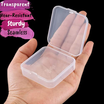 Mr. Pen- Bead Organizer Box, 12 pcs, Clear - color: Clear White, size: 12 Pcs(2.15"x2.15"x0.7")