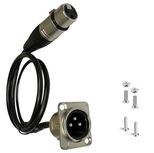 DIYTECH 2 Pack XLR Pass Through Cable, Male to Female, Solderless - style: XLR Male to XLR Female 2-Pack