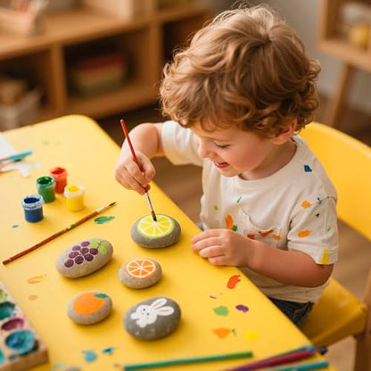 Simetufy 100Pcs River Rocks for Painting 3-4 Inch Large Flat Smooth Stones - size: 3-4in -100pcs