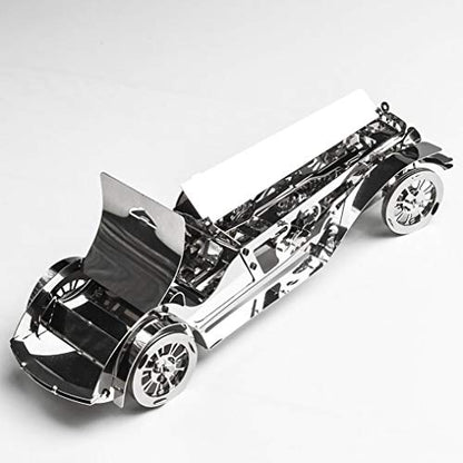 Model Car Kit 3D Model kit Glorious Cabrio2 - Moving Wind-Up Retro Car Collectible | 3D Puzzle for Adults - Metal DIY Kit | DIY Construction Set of a Vintage Car