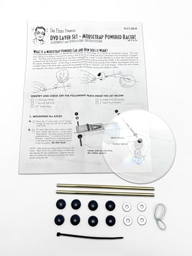Low Inertia Wheels and Axles Mousetrap Car/Rubber Band Racer STEM projects