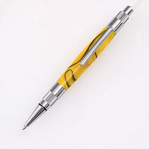 Legacy Woodturning Gear Click Pen Kit - Variety, 8 Pack, Includes 4 Gold, 2 Chrome, 2 Gun Metal, Woodworking Project Kit