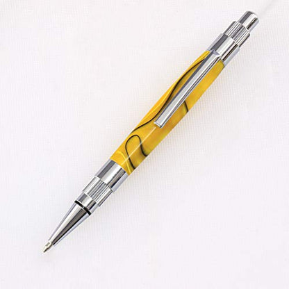 Legacy Woodturning Gear Click Pen Kit - Variety, 8 Pack, Includes 4 Gold, 2 Chrome, 2 Gun Metal, Woodworking Project Kit
