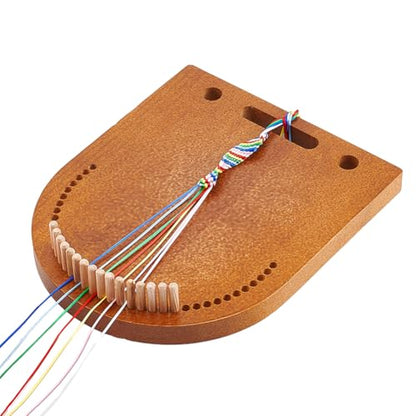 BENECREAT Wooden Bracelet Maker, Bracelet Making Kit for Multicord Knitting, Braiding Tool for Friendship Bracelet Making and DIY Jewelry, Wristband Crafts Making Tool Braiding Tool