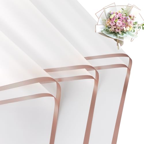 FUHITIM 20 Sheets Flower Waterproof Wrapping Paper(Fog Color) - color: Fog Color