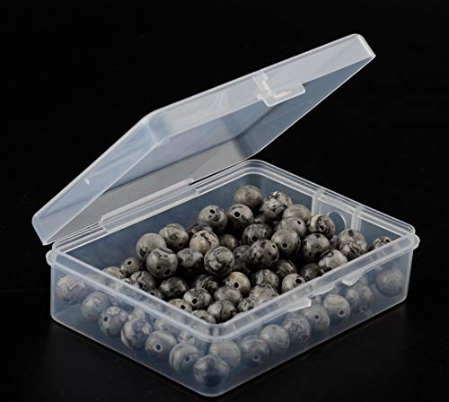 Natural Stone Beads 100pcs Round Genuine Real Stone Beading Loose Gemstones Hole Size 1mm DIY Smooth Bead for Bracelet Necklace Earrings Jewelry Making (Map Jasper, 8mm) - color: Map Jasper, size: 8mm