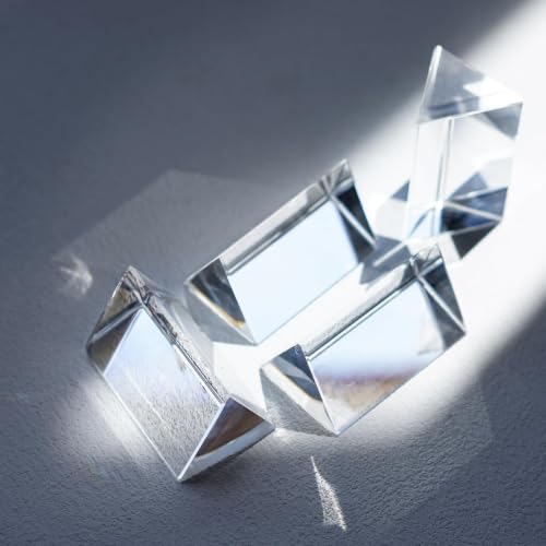 QFkris 12PCS 50mm/2inch Optical Glass Triangular Prism - color: 12-packs