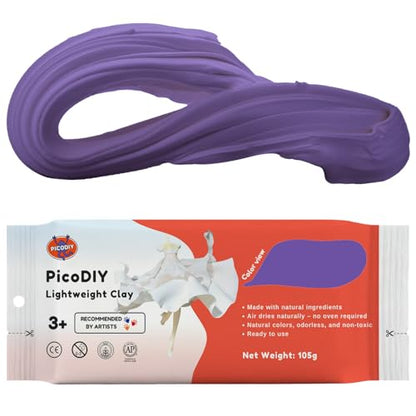 Air Dry Clay Lightweight, Flexible Modeling Clay for Adults Arts and Crafts - color: Purple