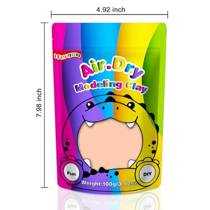 ifergoo 100g Skin Air Dry Clay, 3.5oz DIY Creative Modeling Clay for Kids - color: Skin/100g