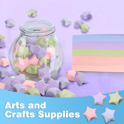 FoDau770 Solid Color Star Paper Strips - 1080 Sheet, Morandi Colour - color: Solid Morandi Colour