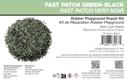 Poured-in-Place Surfacing Repair Kit Fix Rubber Playground (Green/Black, Standard) - color: Green/Black, size: Standard