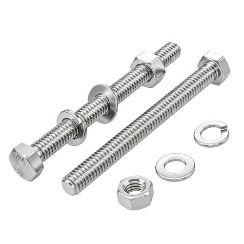 15 Sets 1/4-20x3-1/2 Bolt and Nut Set, Flat & Lock Washers Included,60PCS - size: 1/4-20x3-1/2" 15sets