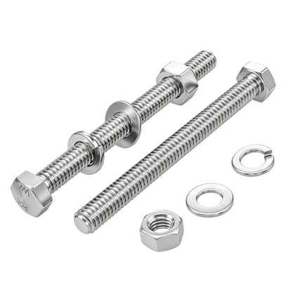 15 Sets 1/4-20x3-1/2 Bolt and Nut Set, Flat & Lock Washers Included,60PCS - size: 1/4-20x3-1/2" 15sets