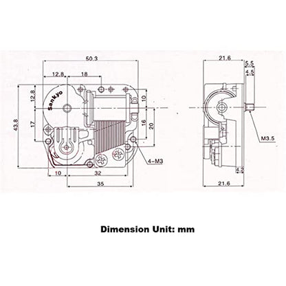 BinkeGG Play [ You are My Sunshine ] Musical Boxes Spare Part Wind Up Sankyo Musical Movement for DIY Music Boxes - color: Tune: You Are My Sunshine