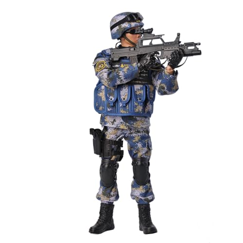12 Inch Action Figures Military Set, 1/6 Scale Soldier Model Set with Weapons, Outfit and Other Accessories - Marine-CH01 - color: Ch01
