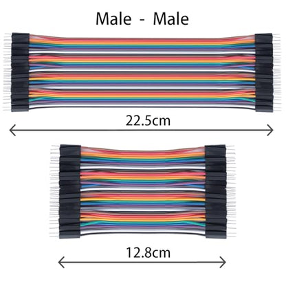 Aypzuke 10cm+20cm+30cm 360pcs Breadboard Jumper Wires Cable Kit Male to Female, Male to Male, Female to Female Compatible for Arduino Projects and Raspberry Pi - size: 10cm+20cm+30cm