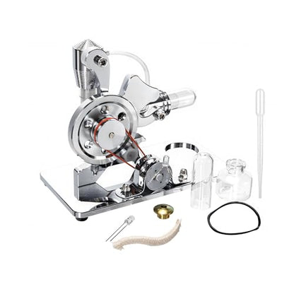 Sunnytech Hot Air Stirling Engine Motor Model Educational Toy Electricity Generator Colorful LED SC (SC005) - style: SC005
