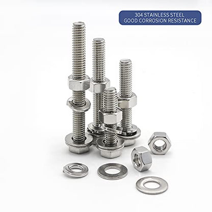 80PCS Bolts and Nuts 5/16-18 x1-1/2”, 2”, 2-1/2”, 3” Carbon Steel Hex Bolts and Nuts Set Hardware Screws Assortment Kit (4 Different Sizes) - size: 5/16-18 (80 Pcs)
