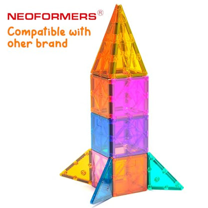 Magnetic Tiles Building Block Set: 16PCS Isosceles Triangle Expansion Pack Construction Building Blocks, Starter Set for Kids Ages 3+ - color: Nf-t16