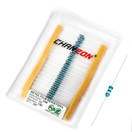 Chanzon 100pcs 1/4W (0.25W) 3.9 Ω ohm Metal Film Fixed Resistor - size: [1-4ZC01] 3.9 ohm