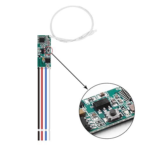 12V DC Motor Drive Forwards and Reverse Controller Module Switch 2A, DC 3V~16V 433Mhz RF Wireless Remote Electric Push Rod Motor Controller for Small DC Motor - style: 1 x Motor Control Module + 1 x Transmitter