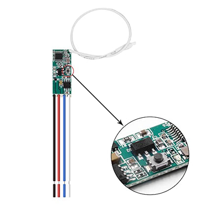 12V DC Motor Drive Forwards and Reverse Controller Module Switch 2A, DC 3V~16V 433Mhz RF Wireless Remote Electric Push Rod Motor Controller for Small DC Motor - style: 1 x Motor Control Module + 1 x Transmitter