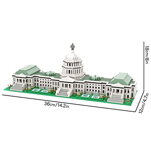 SEMKY Micro Mini Blocks United States Capitol Famous Landmark Model Set,(2888Pieces) -Building and Architecture Toys Gifts for Kid and Adult