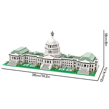 SEMKY Micro Mini Blocks United States Capitol Famous Landmark Model Set,(2888Pieces) -Building and Architecture Toys Gifts for Kid and Adult
