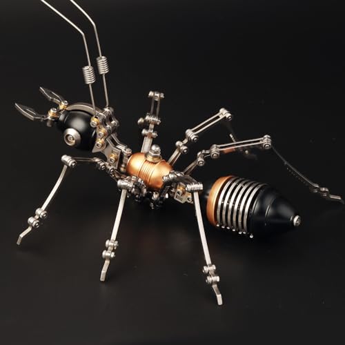 3D Metal Puzzles for Adults,3D Model Building Kit Mechanical Ant DIY 3D Puzzles Assembly Models for Family Time,Birthday Gifts, Black and Gold - color: Black and Gold
