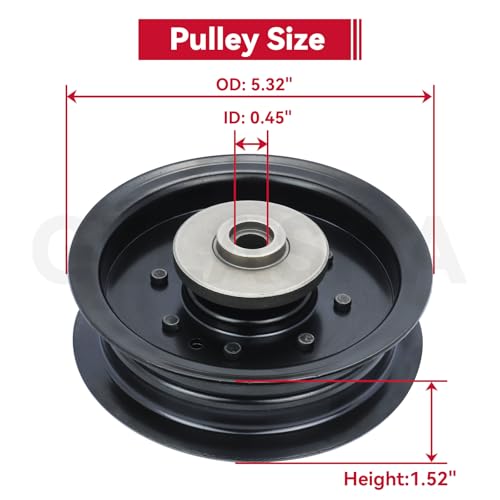 GELASKA 532197380 532196104 Husqvarna Idler Pulley for Husqvarna 48 54 Deck - color: A3 1x196104