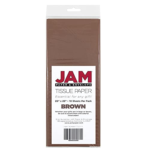 JAM PAPER Tissue Paper - Brown - 10 Sheets/Pack - color: Brown, size: 10 Count (Pack of 1)