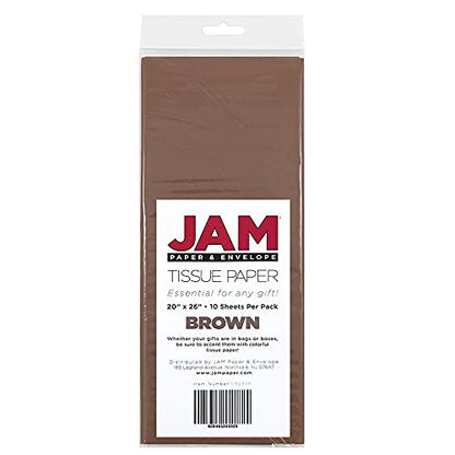 JAM PAPER Tissue Paper - Brown - 10 Sheets/Pack - color: Brown, size: 10 Count (Pack of 1)