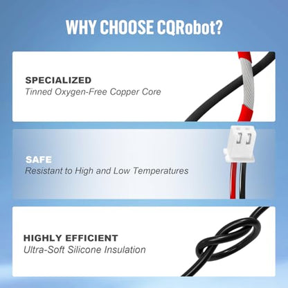 CQRobot XH2.54 2-Pin Wire-to-Board Silicone Female Connector Cable Kit - size: 2P, style: XH Cable