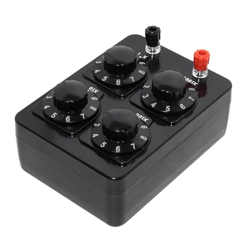 0-9999 Ohm Variable Resistor Box, Precision Adjustable Resistance for Physics Experiments Educational Tool with Low Zero Resistance