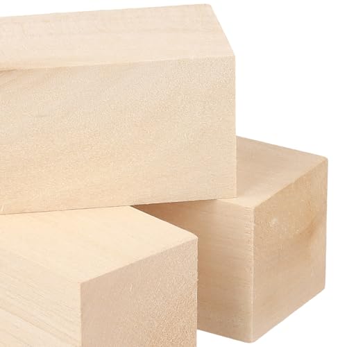 40 PCS Basswood Carving Blocks, 3 Different Sizes Natural Whittling Wood Blocks, Unfinished Basswood Kit for Beginners Carving, DIY Crafts and Whittling